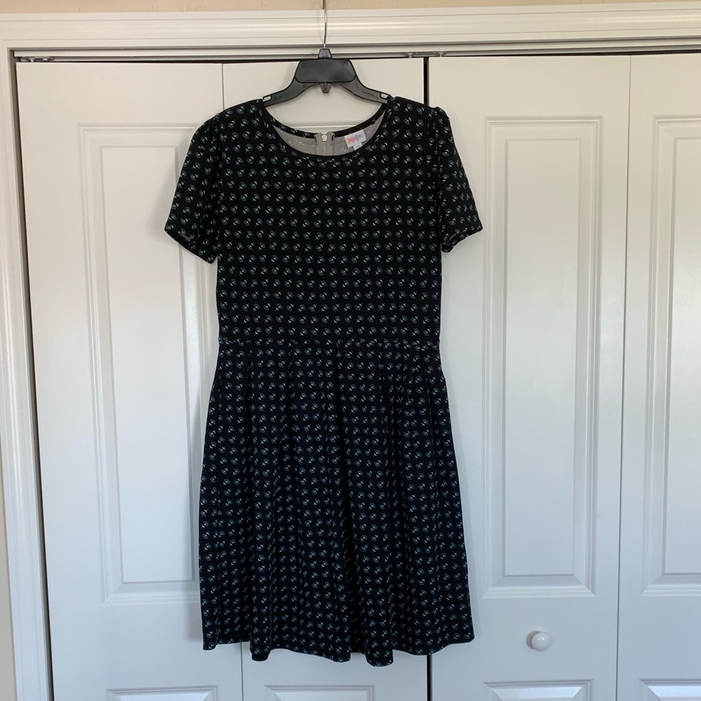 LuLaRoe Amelia Dress 2X Dandelion Print